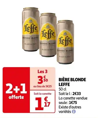 Auchan BIÈRE BLONDE LEFFE offre