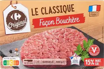 Carrefour Market CARREFOUR ORIGINAL Steaks hachés Façon Bouchère surgelés offre