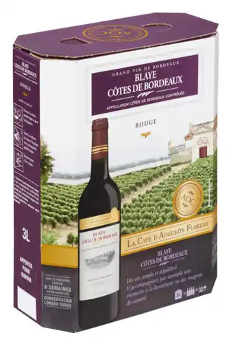 Carrefour Market LA CAVE D'AUGUSTIN FLORENT A.O.P. Blaye Côtes de Bordeaux offre