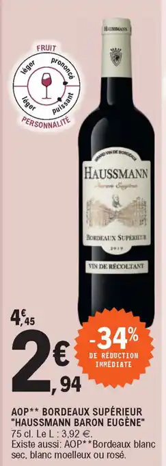 E.Leclerc AOP Bordeaux Supérieur offre