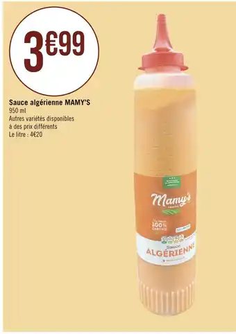Casino Supermarchés MAMY’S Sauce algérienne offre
