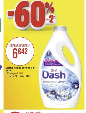 Géant Casino DASH Lessive liquide envolée d’air offre