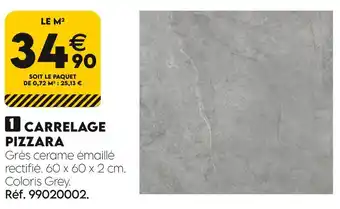 Tout faire matériaux CARRELAGE PIZZARA offre