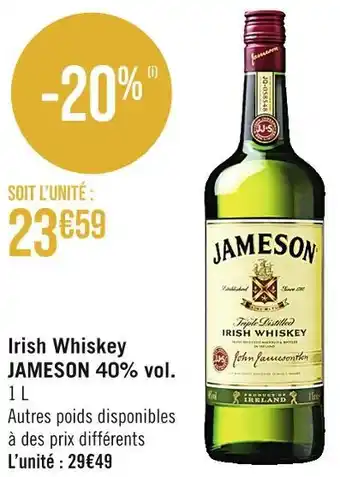 JAMESON Irish Whiskey 40% vol