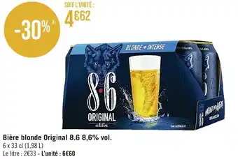 8.6 Bière blonde Original 8,6% vol