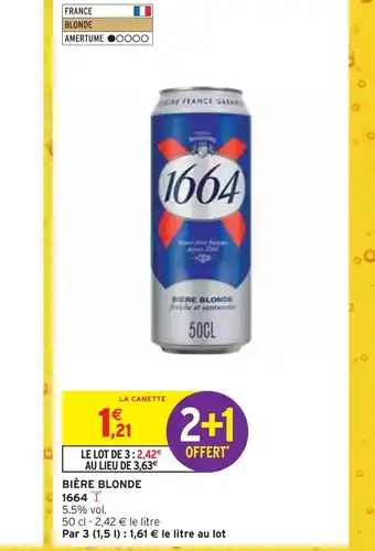 Intermarché 1664 BIÈRE BLONDE offre