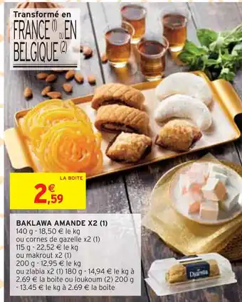 Intermarché Les Délices de Djamila BAKLAWA AMANDE X2 offre