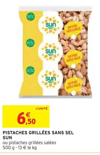 SUN PISTACHES GRILLÉES SANS SEL
