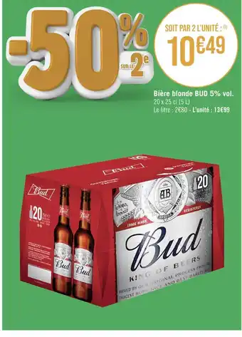 Géant Casino BUD Bière blonde 5% vol offre