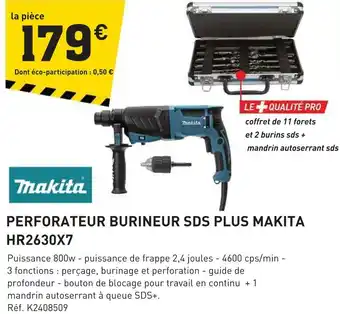 Tout faire matériaux MAKITA PERFORATEUR BURINEUR SDS PLUS HR2630X7 offre