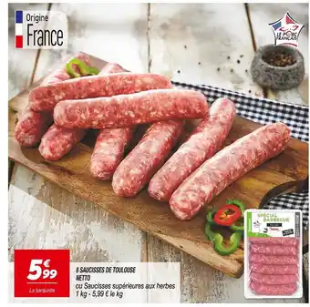 Netto NETTO 8 SAUCISSES DE TOULOUSE offre