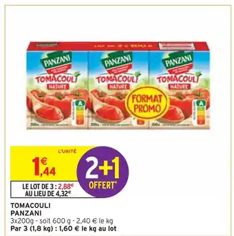 Intermarché PANZANI TOMACOULI offre