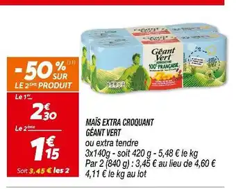 Netto GÉANT VERT MAÏS EXTRA CROQUANT offre