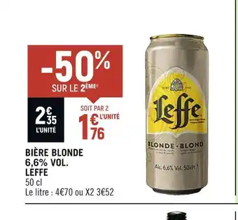 Spar LEFFE BIÈRE BLONDE 6,6% VOL offre