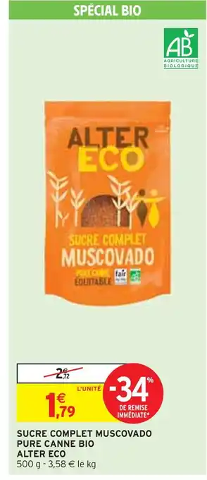 ALTER ECO SUCRE COMPLET MUSCOVADO PURE CANNE BIO