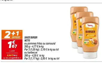 Netto NETTO SAUCE BURGER offre
