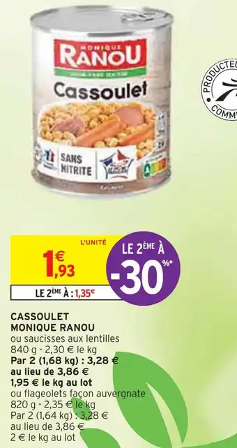 Intermarché MONIQUE RANOU CASSOULET offre