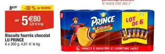 Cora x Carrefour LU PRINCE Biscuits fourrés chocolat offre