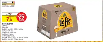 Intermarché LEFFE BIÈRE BLONDE offre