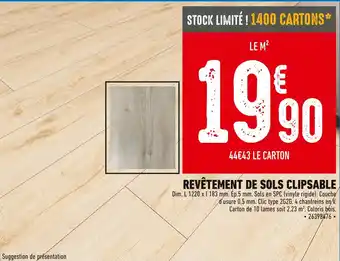 REVÊTEMENT DE SOLS CLIPSABLE