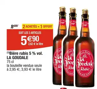 Cora x Carrefour LA GOUDALE Bière rubis 5 % vol offre