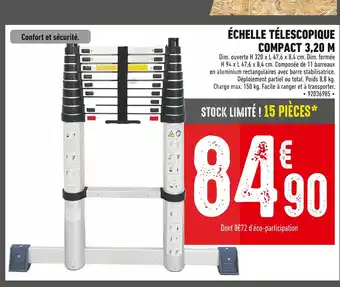 Batkor ÉCHELLE TÉLESCOPIQUE COMPACT 3,20 M offre