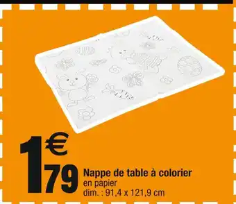 Cora x Carrefour Nappe de table à colorier offre