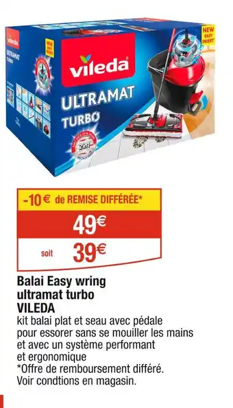 Cora x Carrefour VILEDA Balai Easy wring ultramat turbo offre