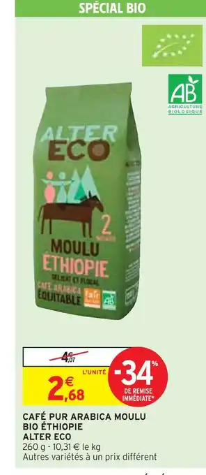 Intermarché ALTER ECO CAFÉ PUR ARABICA MOULU BIO ÉTHIOPIE offre