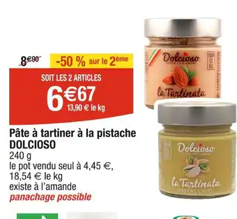 Cora x Carrefour DOLCIOSO Pâte à tartiner à la pistache offre