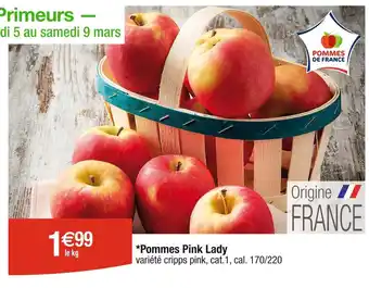 Cora x Carrefour Pink Lady Pommes offre