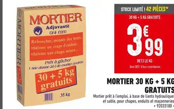 Batkor MORTIER 30 KG + 5 KG GRATUITS offre