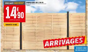 PANNEAU BOIS 180 X 180 CM