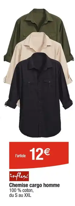 Cora x Carrefour Influx Chemise cargo homme offre