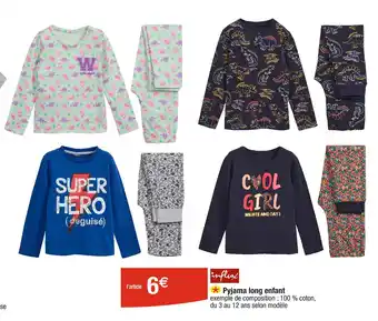 Cora x Carrefour Influx Pyjama long enfant offre