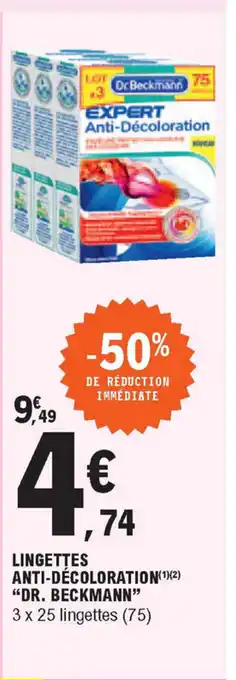 E.Leclerc Lingettes Anti-Décolaration "D. Beckmann" offre