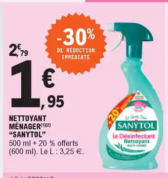 E.Leclerc Nettoyant Ménager "Sanytol" offre