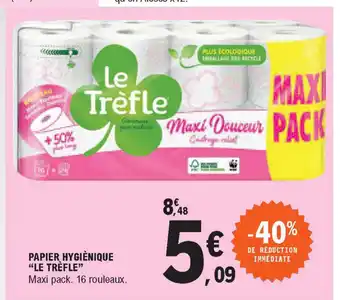 E.Leclerc Papier Hygiénique "Le Tréfle" offre