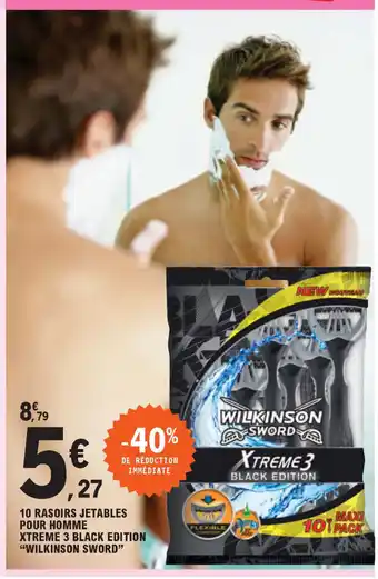 10 Rasoirs Jetables Pour Home Xtreme 3 Black Edition "Wilkinson Sword"