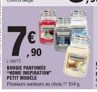 E.Leclerc Bougie Parfumée "Home Inspiration" Petit Modéle offre