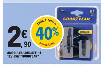 Ampoules Longlife H1 12V 55W "Goodyear"