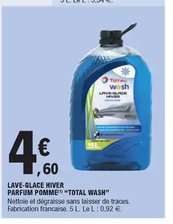E.Leclerc Lave-Glace Hiver Parfum Pomme "Total Wash" offre