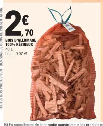 E.Leclerc Bois D'allumage 100% Résineux offre