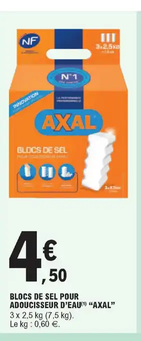 E.Leclerc Blocs De Sel Pour Adoucisseur D'eau "Axal" offre
