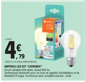 E.Leclerc Ampoule Led E27 "Ledvance" offre