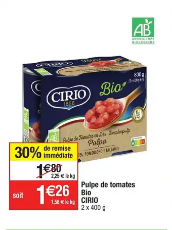 Pulpe De Tomates Bio Cirio