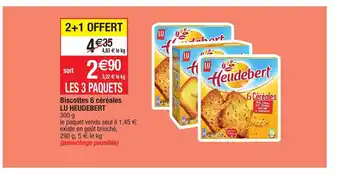 Migros Biscottes 6 Céréales Lu Heudebert offre