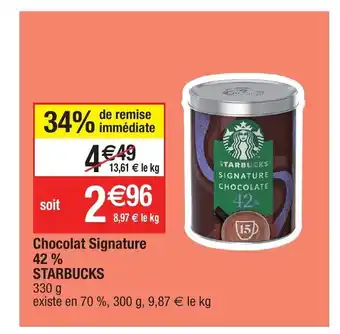 Chocolat Signature 42% Starbucks