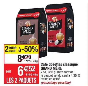 Migros Café Dosettes Classique Grand Mére offre