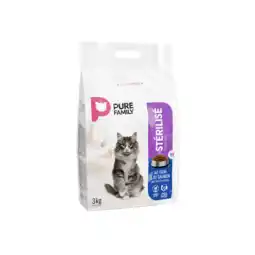 Jardiland Chat Adulte Stérilisé au Thon et au Saumon 3 kg - PURE FAMILY offre